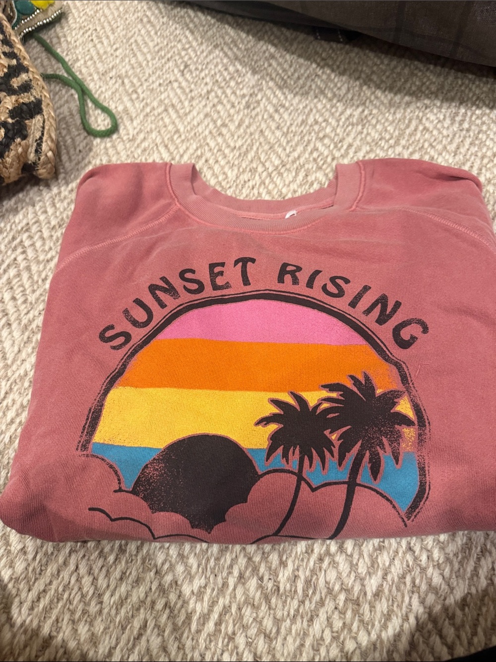 Sundry Pink 'Sunset Rising' Graphic Kids Sweatshirt